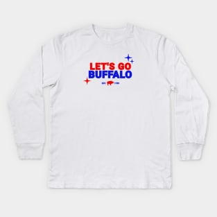 Lets Go Buffalo Kids Long Sleeve T-Shirt